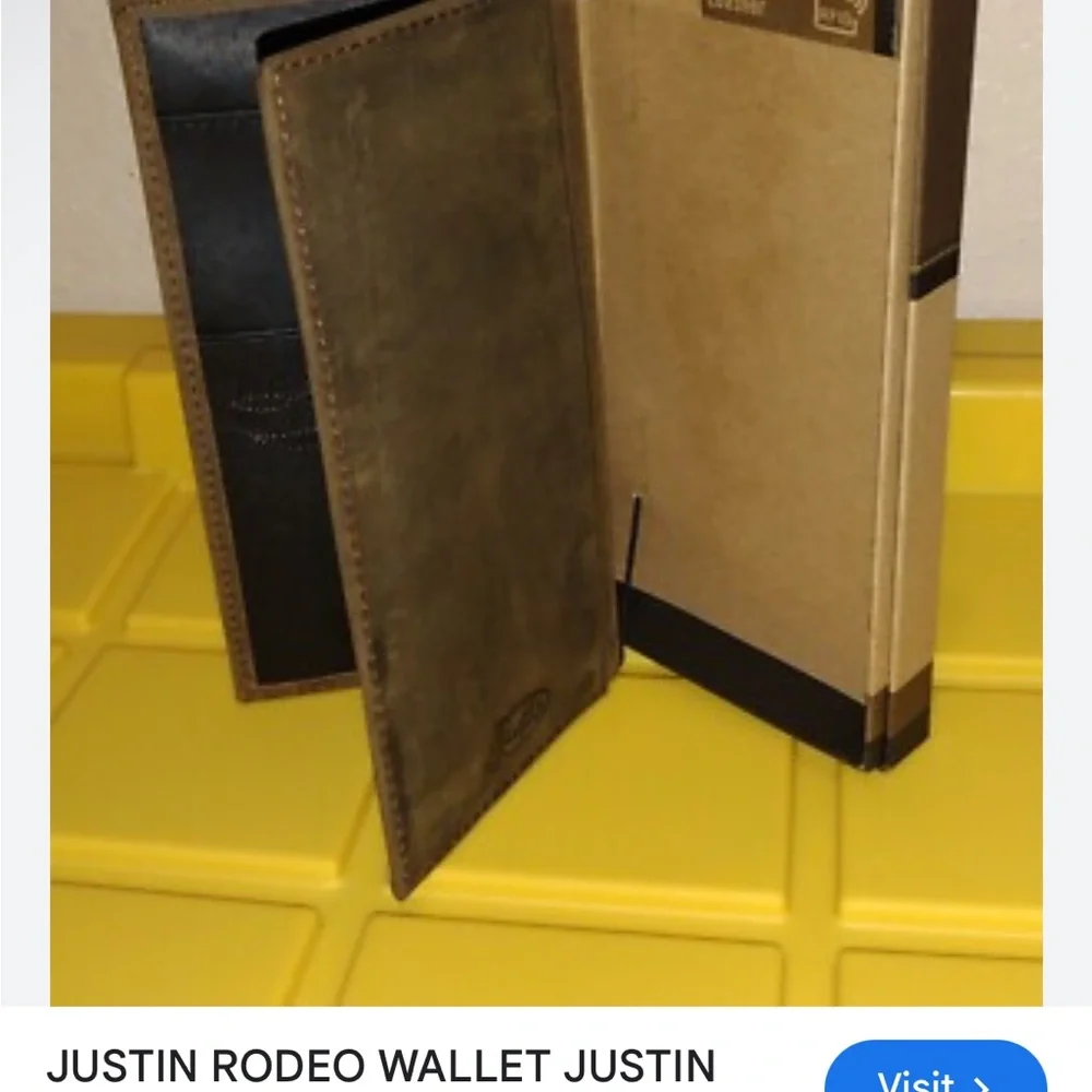 NWT Justin Boots brand Genuine Leather Rodeo Wallet NEW IN BOX